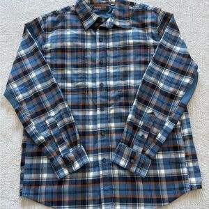 Men's Checkered Casual Shirt - Blue and Brown
